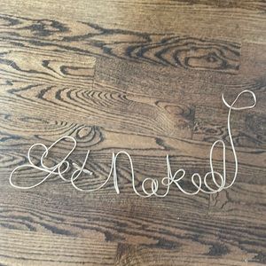“Get naked” wire wall decor